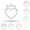 Strawberries in the shape of heart multi color style icon. Simple thin line, outline vector of valentine icons for ui and ux,