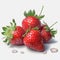 Strawberries white background realism