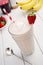 Strawberry Banana Smoothie with Ingredients