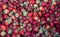 Strawberry on a basket in a market in Peru, natural look.