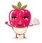 Strawberry berry character, stylized chef. Animated cartoon character.