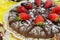 Strawberry browny cake