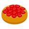Strawberry cake icon isometric vector. Fruit american pie