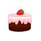 Strawberry cake vector illustartion