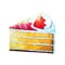 Strawberry cake watercolor painting beautiful illustration sweet