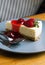 Strawberry Cheesecake with spoon and fork