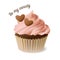 Strawberry chocolate cupcake