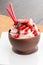 Strawberry and chocolate pastry mousse