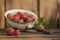 Strawberry in a colander