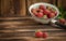 Strawberry in a colander