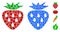 Strawberry Composition Icon of Round Dots