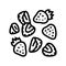 strawberry composition line icon vector illustration