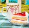 Strawberry Cream Cake Represents Tea Break And Desserts