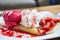 Strawberry crepe banana dessert