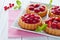 Strawberry and currant tarts