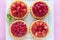 Strawberry and currant tarts
