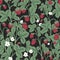 Strawberry fields seamless pattern