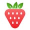 Strawberry flat icon. Vitamin color icons in trendy flat style. Healthy food gradient style design, designed for web and