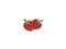 Strawberry flex sticker clothes on white background