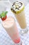 Strawberry frappe - Matcha green tea