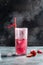 Strawberry frose cocktail with pink wine Frose Slushy Smoothy Alcoholic Beverage