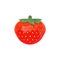 Strawberry icon. Vector glossy ripe berry. Design element for the packaging of chewing gum, ice cream, sweets.