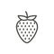 Strawberry icon vector. Outline fruit , line strawberry symbol.