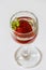 Strawberry inside a wineglass
