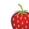 Strawberry isolated. Fruit vector
