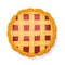 Strawberry jam pie with lattice crust