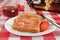 Strawberry jam on sprouted wheat toast