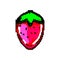 strawberry jelly candy game pixel art vector illustration