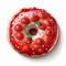 A Strawberry Jelly Donut Phtoto Mock Up, Isolated on White Background - Generative AI