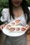 Strawberry and kiwi cream sandwich,Japanese style sweet sandwiches