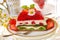 Strawberry and kiwi jelly cake