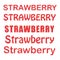 Strawberry lettering. Usable for stickers,