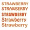 Strawberry lettering. Usable for stickers, posters, packaging