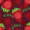 Strawberry line abstract seamless pattern