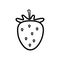 Strawberry line icon on a white background