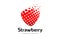 Strawberry Logo Design. Red Strawberry Icon