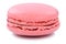 Strawberry macaron macaroon cookie dessert from France isolated