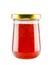 Strawberry marmalade jam in glass jar