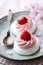 Strawberry merigue cakes