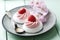 Strawberry merigue cakes