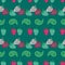 Strawberry Paisley Garden -Paisley Dreams seamless repeat pattern in pink,red,green and white