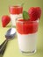 Strawberry panna cotta, dessert