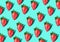 Strawberry Pattern of strawberrys on pastel colored background stwawberry full and sliced place on background wallpaper pattern