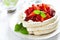 Strawberry pavlova cake