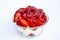 Strawberry peanut pudding