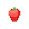 Strawberry pixel art. 8 bit Red Berry pixelated